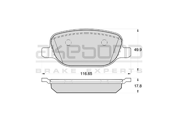 AKEBONO Hátsó fékbetét AN-4516K_AKE