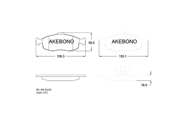 AKEBONO Első fékbetét AN-4523K_AKE