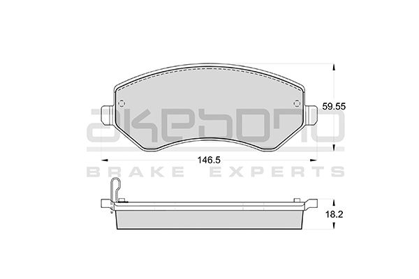 AKEBONO Első fékbetét AN-4536WK_AKE