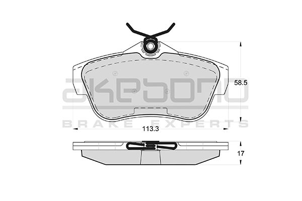 AKEBONO Hátsó fékbetét AN-4537K_AKE