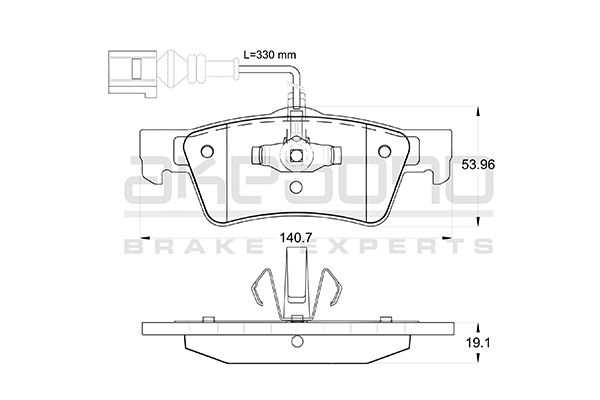 AKEBONO Hátsó fékbetét AN-4554WK_AKE