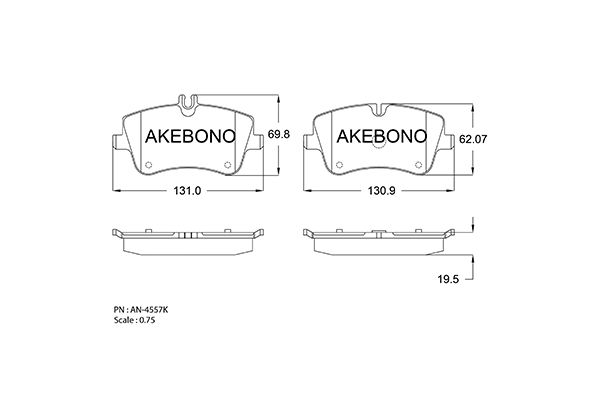 AKEBONO Első fékbetét AN-4557K_AKE