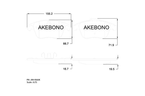 AKEBONO Első fékbetét AN-4583K_AKE