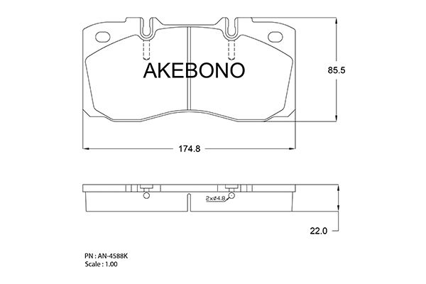 AKEBONO Első fékbetét AN-4588K_AKE