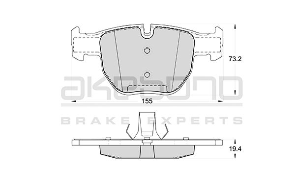 AKEBONO Első fékbetét AN-4611K_AKE