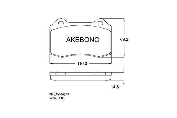 AKEBONO Első fékbetét AN-4634K_AKE