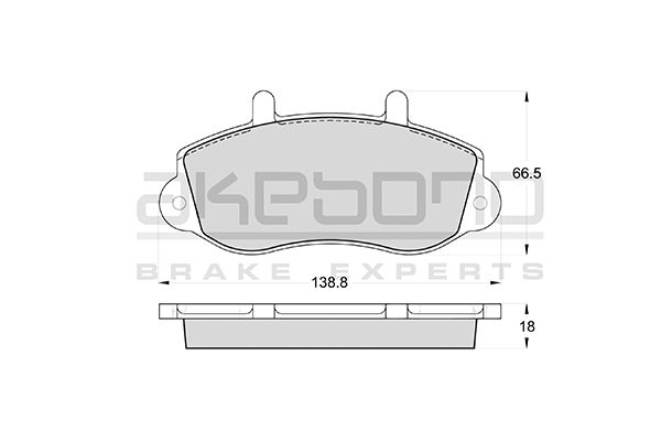 AKEBONO Fékbetét, mind AN-4637K_AKE