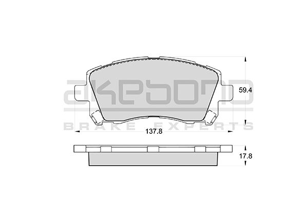 AKEBONO Fékbetét, mind AN-463WK_AKE