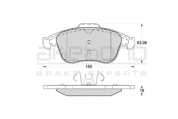 AKEBONO Első fékbetét AN-4664K_AKE