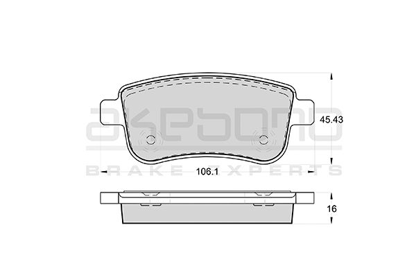 AKEBONO Hátsó fékbetét AN-4675K_AKE