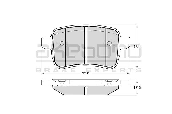 AKEBONO Fékbetét, mind AN-4696WK_AKE