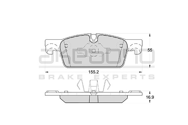 AKEBONO Fékbetét, mind AN-4698WK_AKE