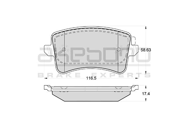 AKEBONO Fékbetét, mind AN-4751K_AKE