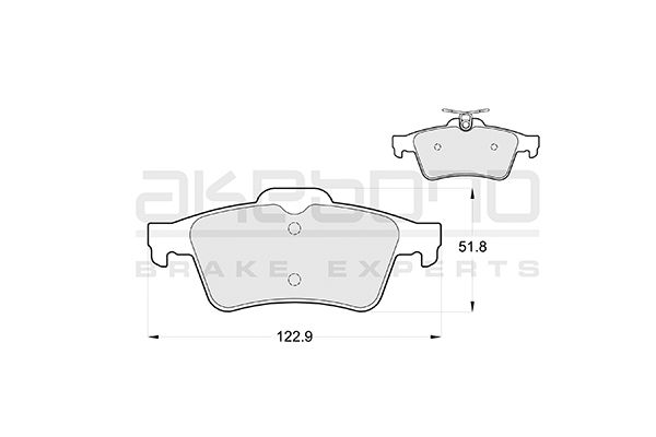 AKEBONO Hátsó fékbetét AN-4768K_AKE