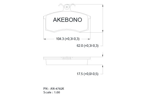 AKEBONO Első fékbetét AN-4782K_AKE