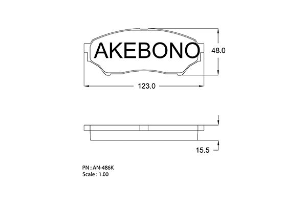 AKEBONO Első fékbetét AN-486K_AKE