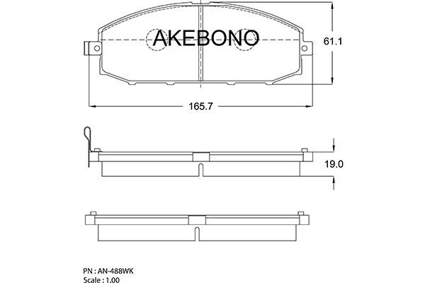 AKEBONO Első fékbetét AN-488WK_AKE