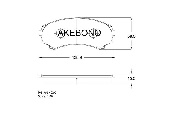 AKEBONO Első fékbetét AN-493K_AKE