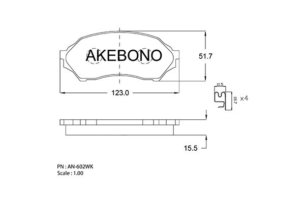 AKEBONO Első fékbetét AN-602WK_AKE