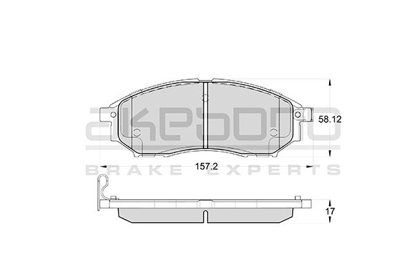 AKEBONO Első fékbetét AN-605WK_AKE