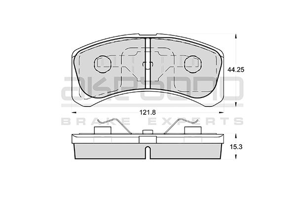 AKEBONO Fékbetét, mind AN-608WK_AKE