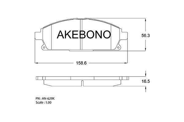 AKEBONO Első fékbetét AN-629K_AKE