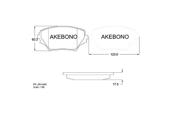 AKEBONO Első fékbetét AN-640K_AKE