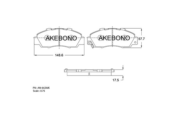 AKEBONO Első fékbetét AN-642WK_AKE