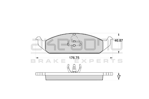 AKEBONO Fékbetét, mind AN-650WK_AKE