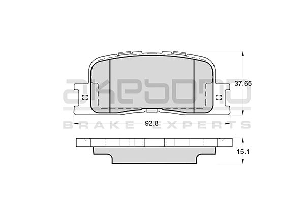 AKEBONO Fékbetét, mind AN-659K_AKE