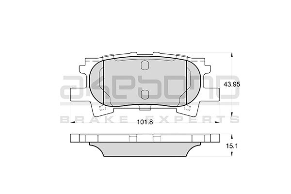 AKEBONO Fékbetét, mind AN-688WK_AKE