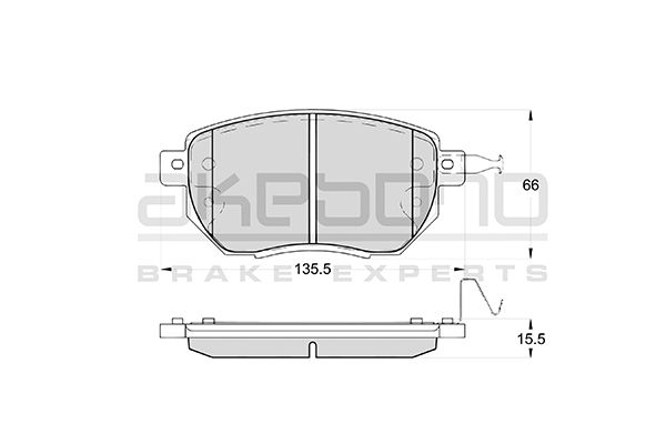 AKEBONO Fékbetét, mind AN-711WK_AKE
