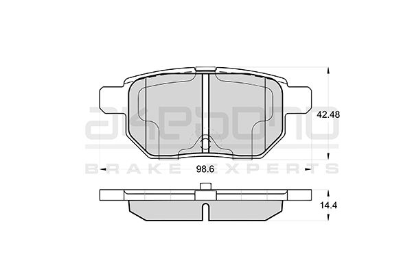 AKEBONO Fékbetét, mind AN-716WK_AKE