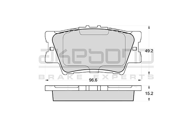 AKEBONO Hátsó fékbetét AN-733K_AKE