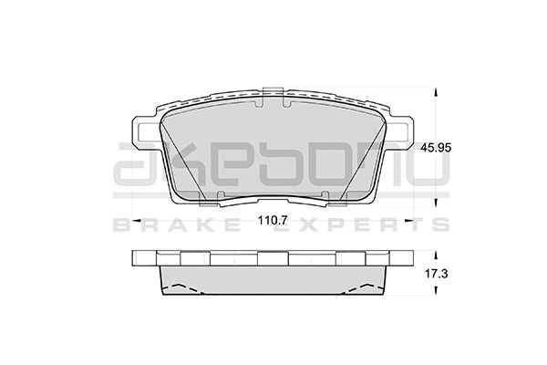AKEBONO Hátsó fékbetét AN-737K_AKE