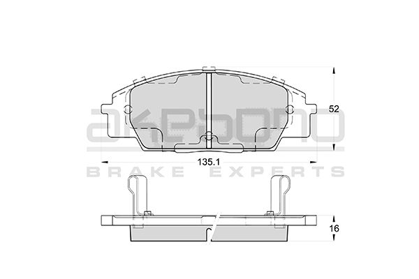 AKEBONO Fékbetét, mind AN-757WK_AKE