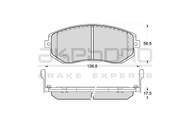 AKEBONO Fékbetét, mind AN-771WK_AKE