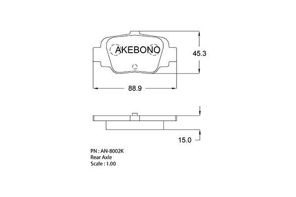 AKEBONO Hátsó fékbetét AN-8002K_AKE