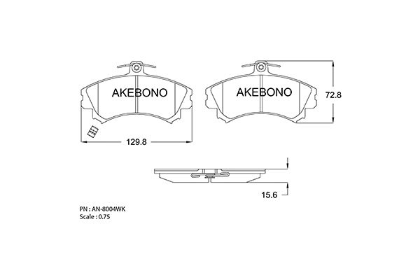 AKEBONO Első fékbetét AN-8004WK_AKE