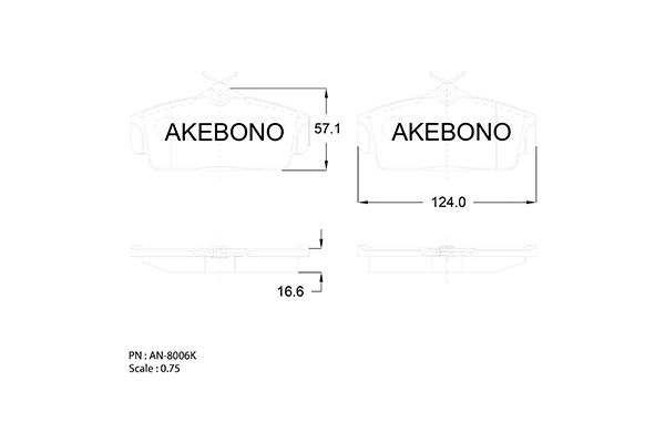 AKEBONO Első fékbetét AN-8006K_AKE