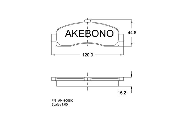 AKEBONO Első fékbetét AN-8008K_AKE