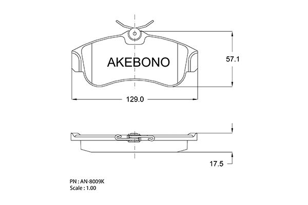 AKEBONO Első fékbetét AN-8009K_AKE