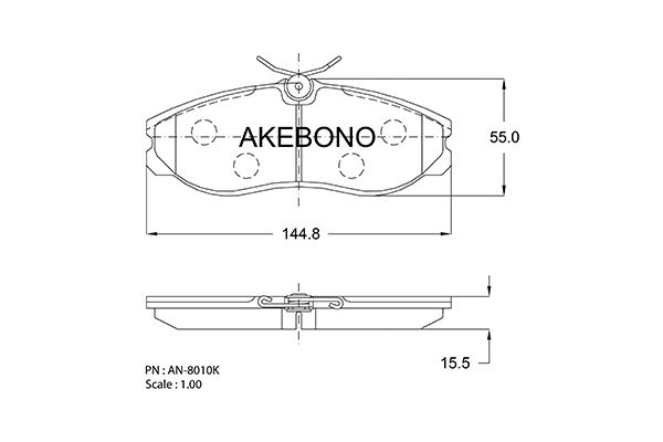 AKEBONO Első fékbetét AN-8010K_AKE