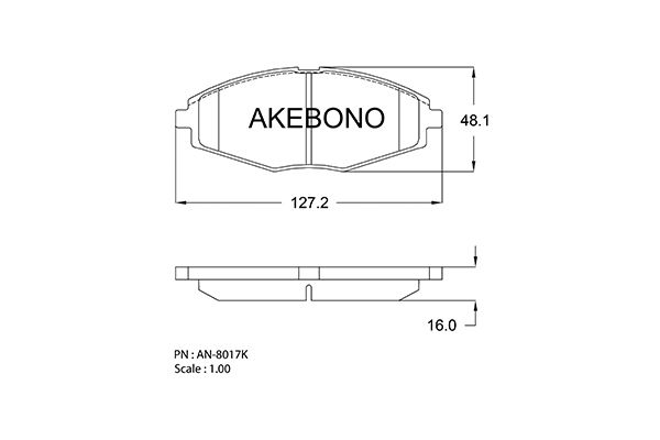 AKEBONO Első fékbetét AN-8017K_AKE