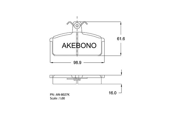 AKEBONO Első fékbetét AN-8027K_AKE