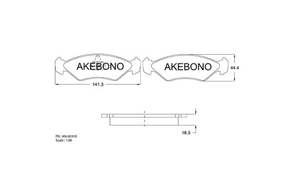 AKEBONO Első fékbetét AN-8031K_AKE