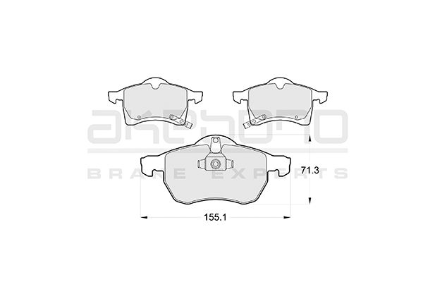 AKEBONO Első fékbetét AN-8033WK_AKE