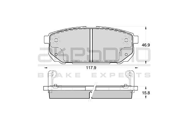 AKEBONO Hátsó fékbetét AN-8035WK_AKE