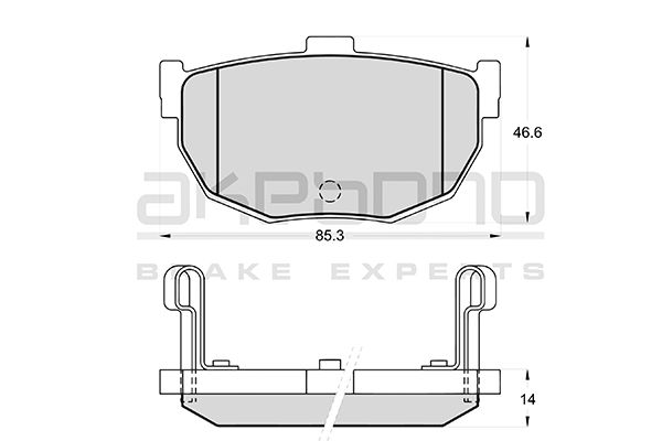AKEBONO Hátsó fékbetét AN-8042WK_AKE