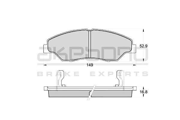 AKEBONO Fékbetét, mind AN-8047WK_AKE